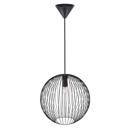 Nordlux - Κρεμαστό φωτιστικό BERONI με καλώδιο 1xE27/60W/230V μαύρο