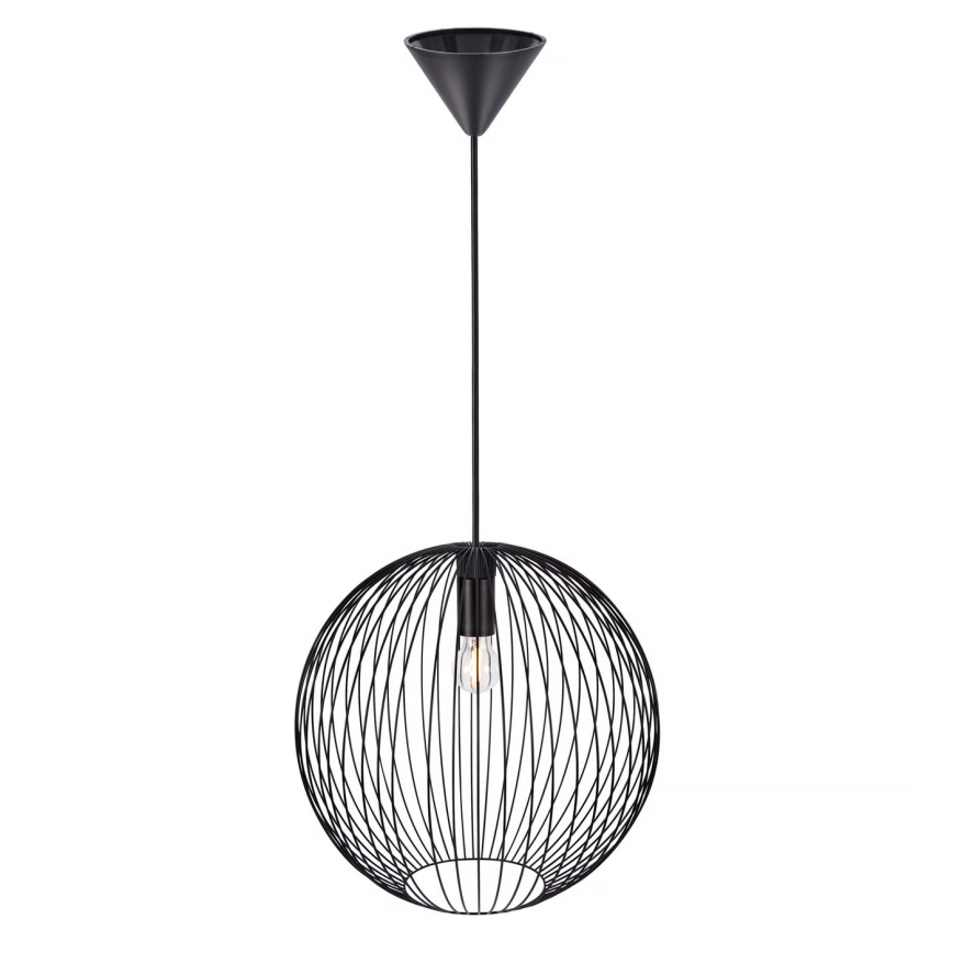 Nordlux - Κρεμαστό φωτιστικό BERONI με καλώδιο 1xE27/60W/230V μαύρο