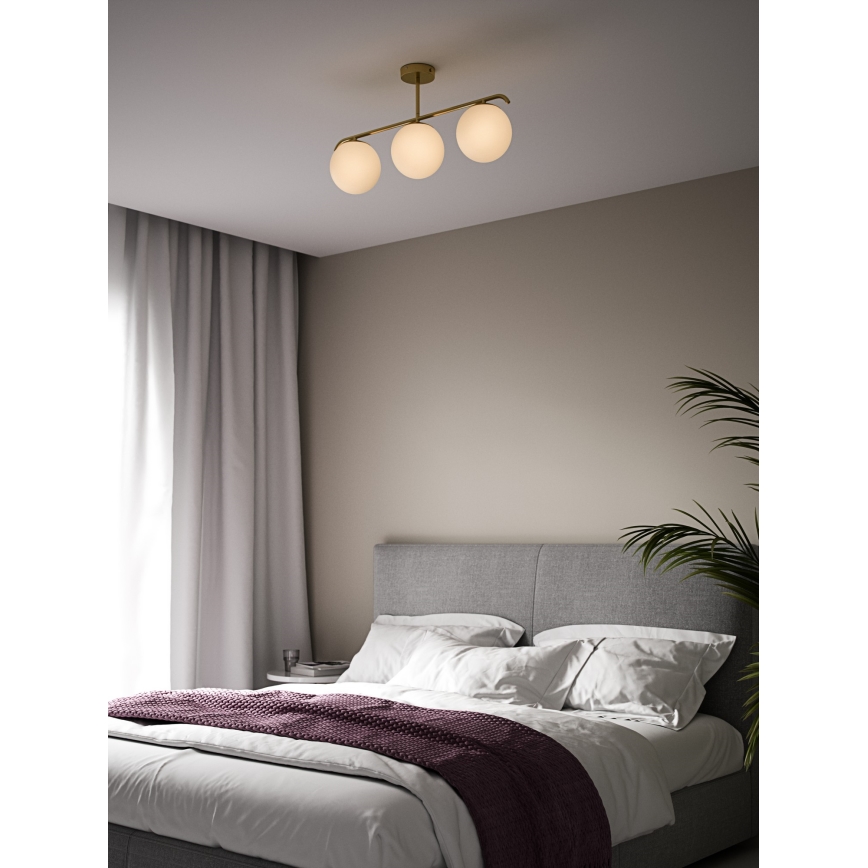 Nordlux - Κρεμαστό φωτιστικό GRANT 3xE14/25W/230V χρυσαφί