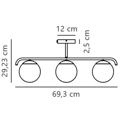 Nordlux - Κρεμαστό φωτιστικό GRANT 3xE14/25W/230V χρυσαφί