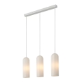 Nordlux - Κρεμαστό φωτιστικό MIELLA με καλώδιο 3xE27/25W/230V λευκό