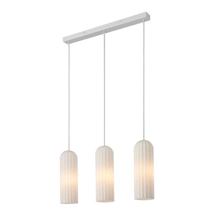 Nordlux - Κρεμαστό φωτιστικό MIELLA με καλώδιο 3xE27/25W/230V λευκό