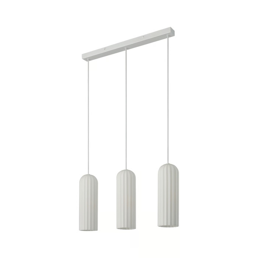 Nordlux - Κρεμαστό φωτιστικό MIELLA με καλώδιο 3xE27/25W/230V λευκό