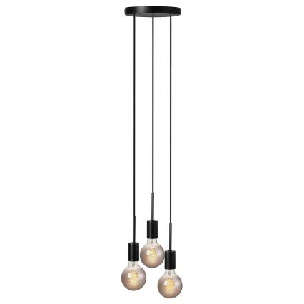 Nordlux - Κρεμαστό φωτιστικό PACO με καλώδιο 3xE27/25W/230V μαύρο