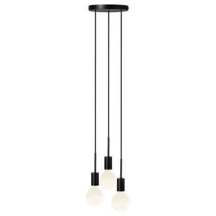 Nordlux - Κρεμαστό φωτιστικό PACO με καλώδιο 3xE27/25W/230V μαύρο