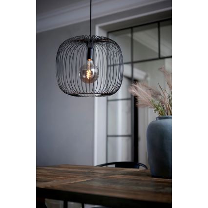 Nordlux - Κρεμαστό φωτιστικό με καλώδιο BERONI 1xE27/60W/230V μαύρο Ø 40 εκ.