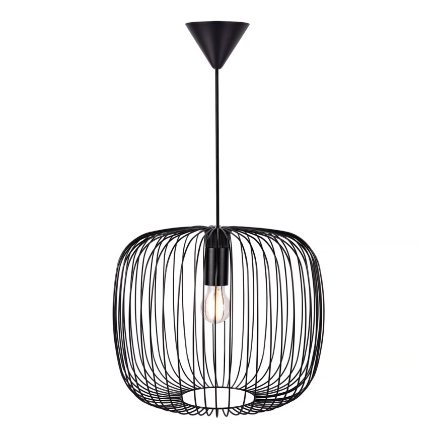 Nordlux - Κρεμαστό φωτιστικό με καλώδιο BERONI 1xE27/60W/230V μαύρο Ø 40 εκ.