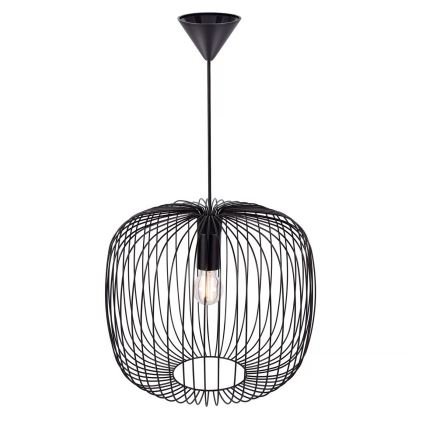 Nordlux - Κρεμαστό φωτιστικό με καλώδιο BERONI 1xE27/60W/230V μαύρο Ø 40 εκ.