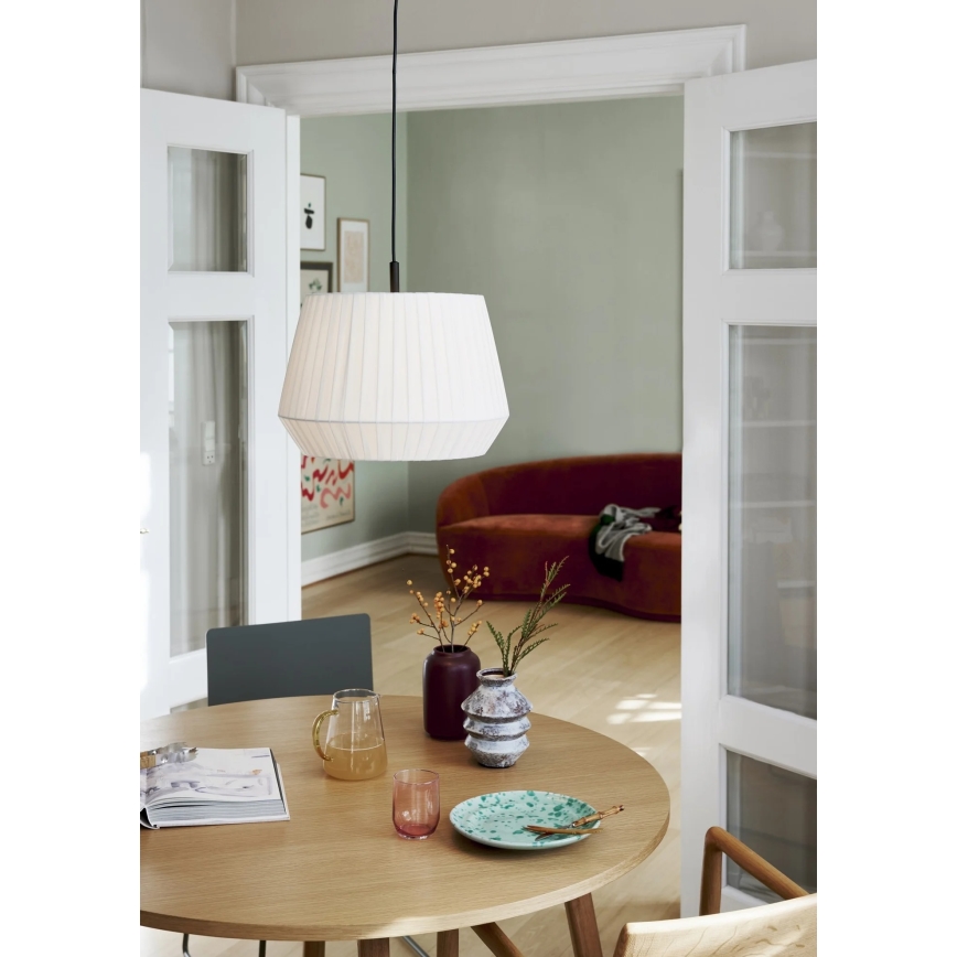 Nordlux - Κρεμαστό φωτιστικό με καλώδιο DICTE 1xE27/60W/230V διάμ. 40 cm λευκό
