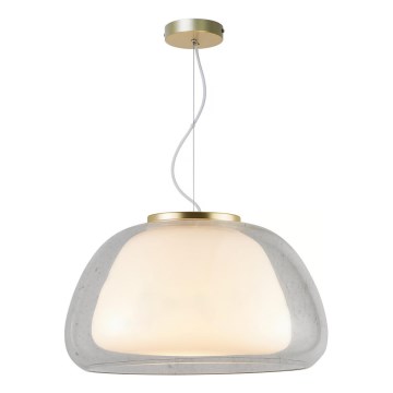 Nordlux - Κρεμαστό φωτιστικό με καλώδιο JELLY 1xE27/40W/230V λευκό/διάφανο