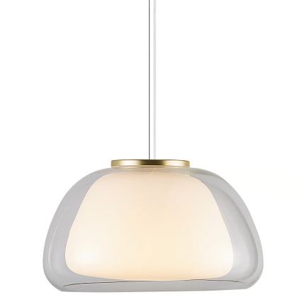 Nordlux - Κρεμαστό φωτιστικό με καλώδιο JELLY 1xE27/40W/230V λευκό/διάφανο