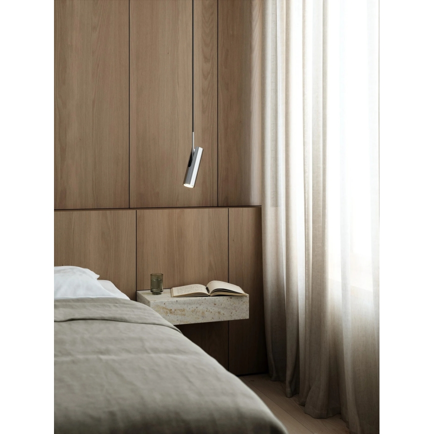 Nordlux - Κρεμαστό φωτιστικό με καλώδιο MIB 1xGU10/20W/230V γυαλιστερό χρώμιο