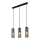 Nordlux - Κρεμαστό φωτιστικό με καλώδιο MIELLA 3xE27/25W/230V μαύρο/καπνιστό