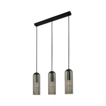 Nordlux - Κρεμαστό φωτιστικό με καλώδιο MIELLA 3xE27/25W/230V μαύρο/καπνιστό