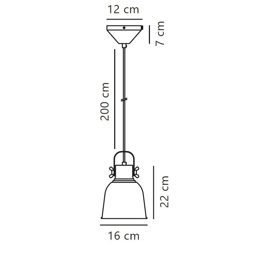 Nordlux - Κρεμαστό φωτιστικό οροφής ADRIAN 1xE27/25W/230V διάμετρος 16 cm γκρι