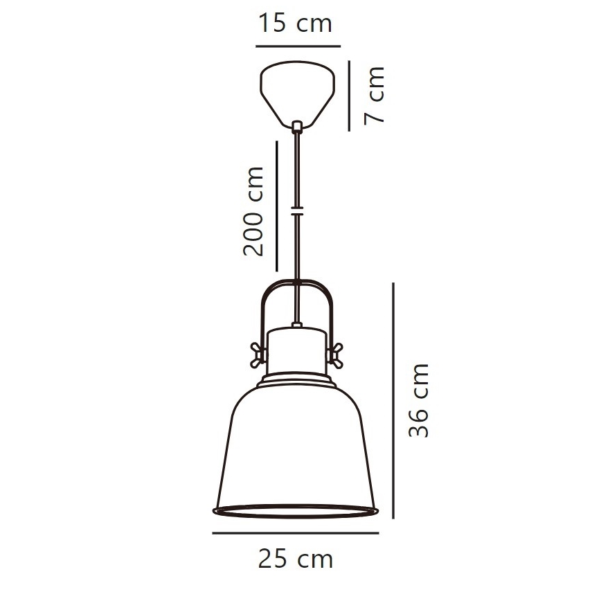 Nordlux - Κρεμαστό φωτιστικό οροφής ADRIAN 1xE27/25W/230V διάμετρος 25 cm γκρι