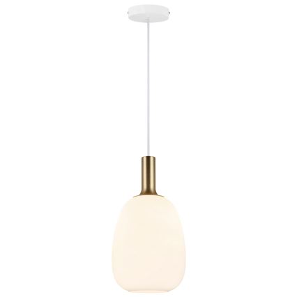Nordlux - Κρεμαστό φωτιστικό οροφής ALTON 1xE27/60W/230V λευκό/μαύρο/χάλκινο
