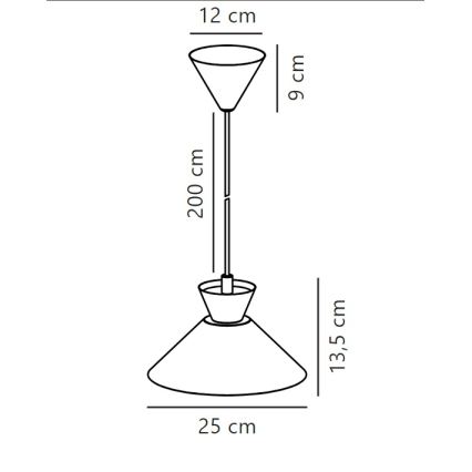 Nordlux - Κρεμαστό φωτιστικό οροφής DIAL 1xE27/40W/230V διάμετρος 25 cm λευκό
