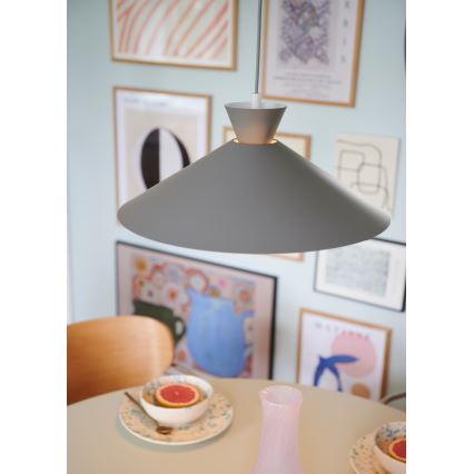 Nordlux - Κρεμαστό φωτιστικό οροφής DIAL 1xE27/40W/230V διάμετρος 45 cm γκρι