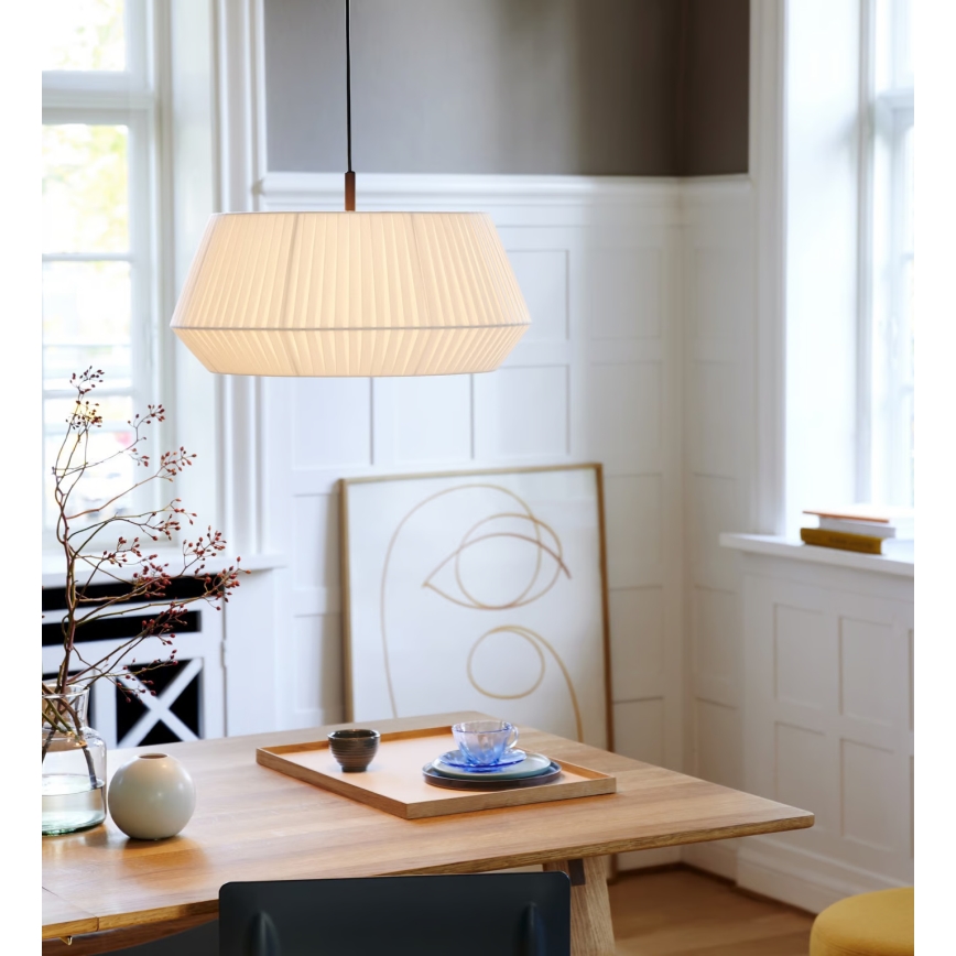 Nordlux - Κρεμαστό φωτιστικό οροφής DICTE 1xE27/60W/230V διάμετρος 53 cm λευκό