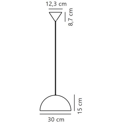 Nordlux - Κρεμαστό φωτιστικό οροφής ELLEN 1xE27/40W/230V λευκό