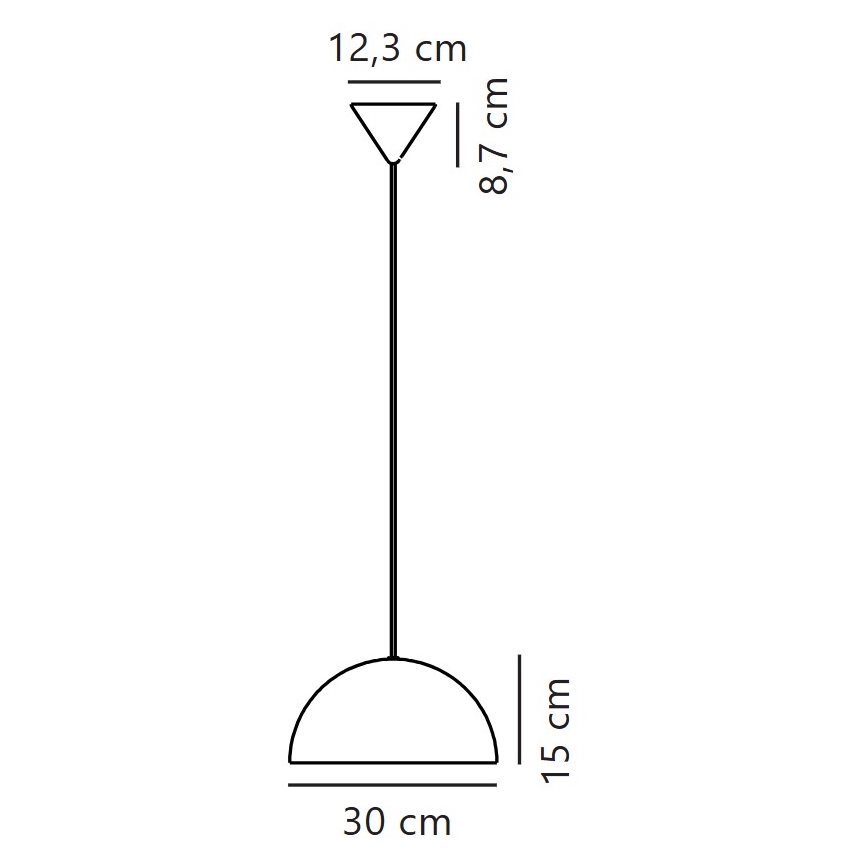 Nordlux - Κρεμαστό φωτιστικό οροφής ELLEN 1xE27/40W/230V λευκό