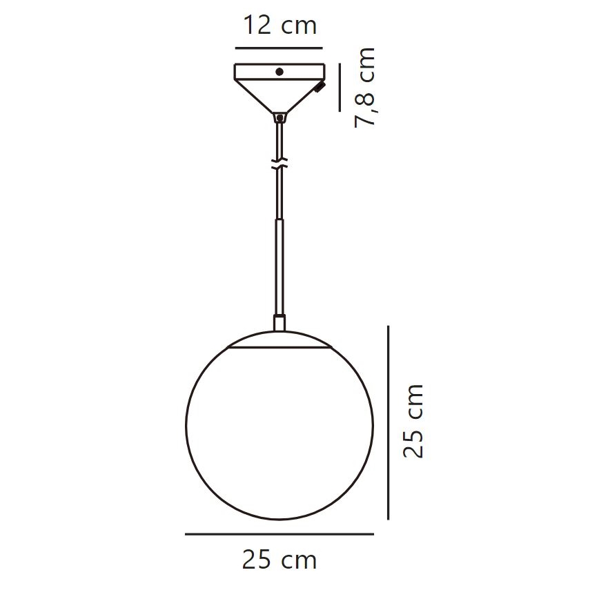 Nordlux - Κρεμαστό φωτιστικό οροφής GRANT 1xE27/25W/230V διάμετρος 25 cm