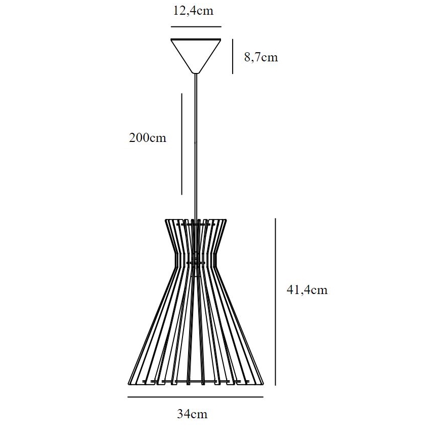 Nordlux - Κρεμαστό φωτιστικό οροφής GROA 1xE27/60W/230V