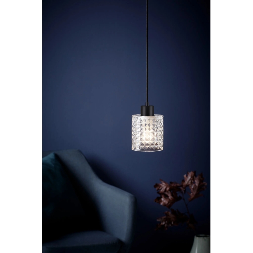 Nordlux - Κρεμαστό φωτιστικό οροφής HOLLYWOOD 1xE27/60W/230V διαφανές
