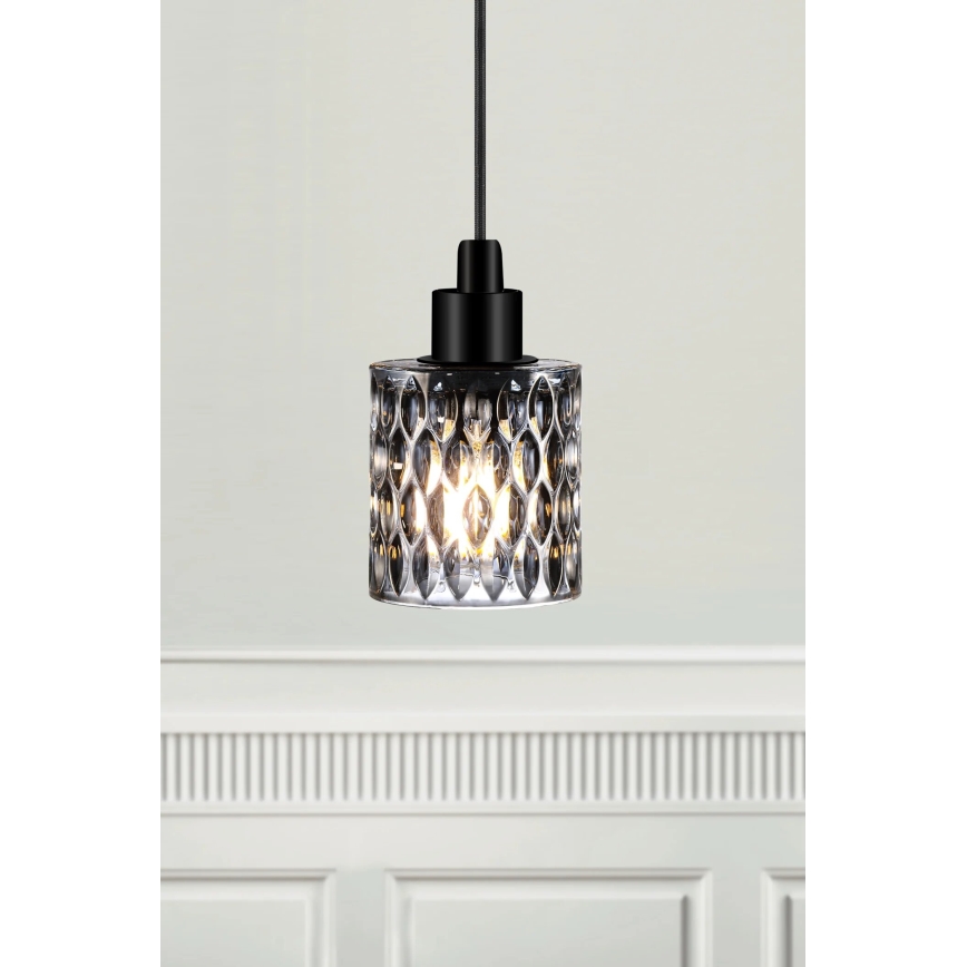 Nordlux - Κρεμαστό φωτιστικό οροφής HOLLYWOOD 1xE27/60W/230V φιμέ