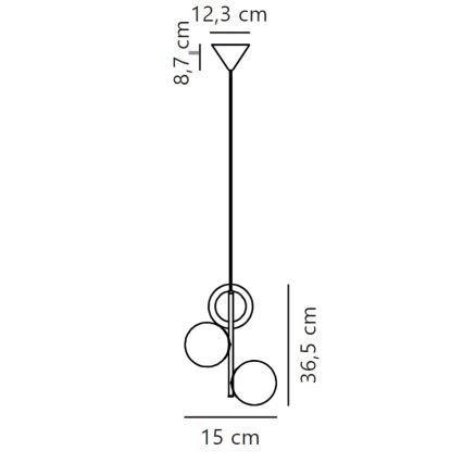 Nordlux - Κρεμαστό φωτιστικό οροφής LILLY 3xE14/40W/230V χρυσαφί