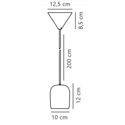Nordlux - Κρεμαστό φωτιστικό οροφής  NOTTI 1xE27/25W/230V μαύρο