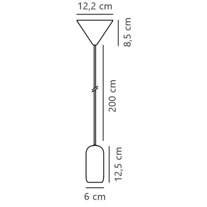 Nordlux - Κρεμαστό φωτιστικό οροφής NOTTI 1xE27/40W/230V μαύρο