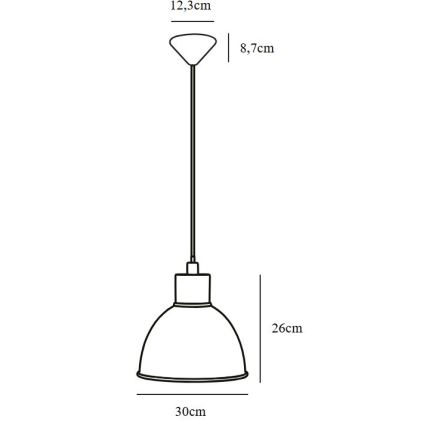 Nordlux - Κρεμαστό φωτιστικό οροφής POP 1xE27/60W/230V μαύρο
