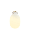 Nordlux - Κρεμαστό φωτιστικό οροφής RAITO 1xE27/25W/230V ορείχαλκος/λευκό