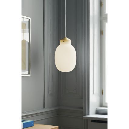 Nordlux - Κρεμαστό φωτιστικό οροφής RAITO 1xE27/25W/230V ορείχαλκος/λευκό