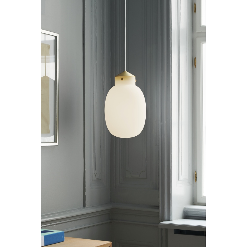 Nordlux - Κρεμαστό φωτιστικό οροφής RAITO 1xE27/25W/230V ορείχαλκος/λευκό