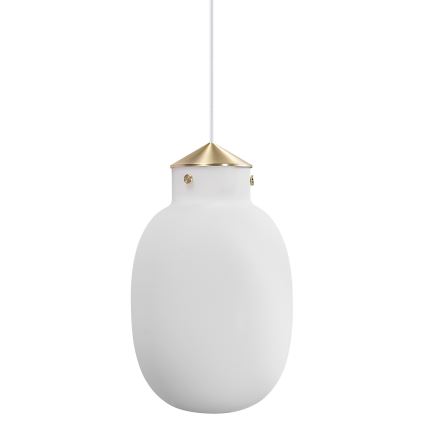 Nordlux - Κρεμαστό φωτιστικό οροφής RAITO 1xE27/25W/230V ορείχαλκος/λευκό
