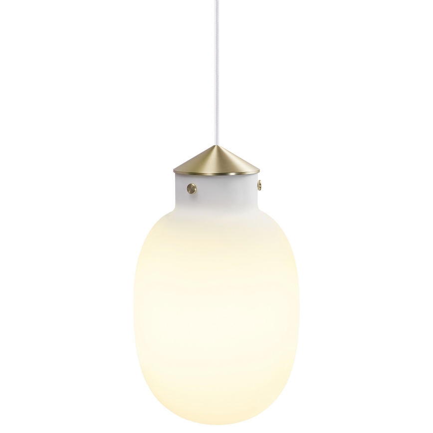 Nordlux - Κρεμαστό φωτιστικό οροφής RAITO 1xE27/25W/230V ορείχαλκος/λευκό
