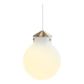 Nordlux - Κρεμαστό φωτιστικό οροφής RAITO 1xE27/25W/230V ορείχαλκος/λευκό