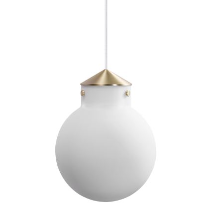 Nordlux - Κρεμαστό φωτιστικό οροφής RAITO 1xE27/25W/230V ορείχαλκος/λευκό