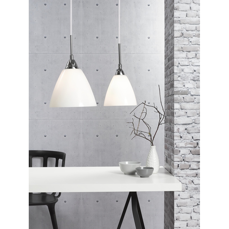 Nordlux - Κρεμαστό φωτιστικό οροφής READ 1xE14/40W/230V γυαλιστερό χρώμιο