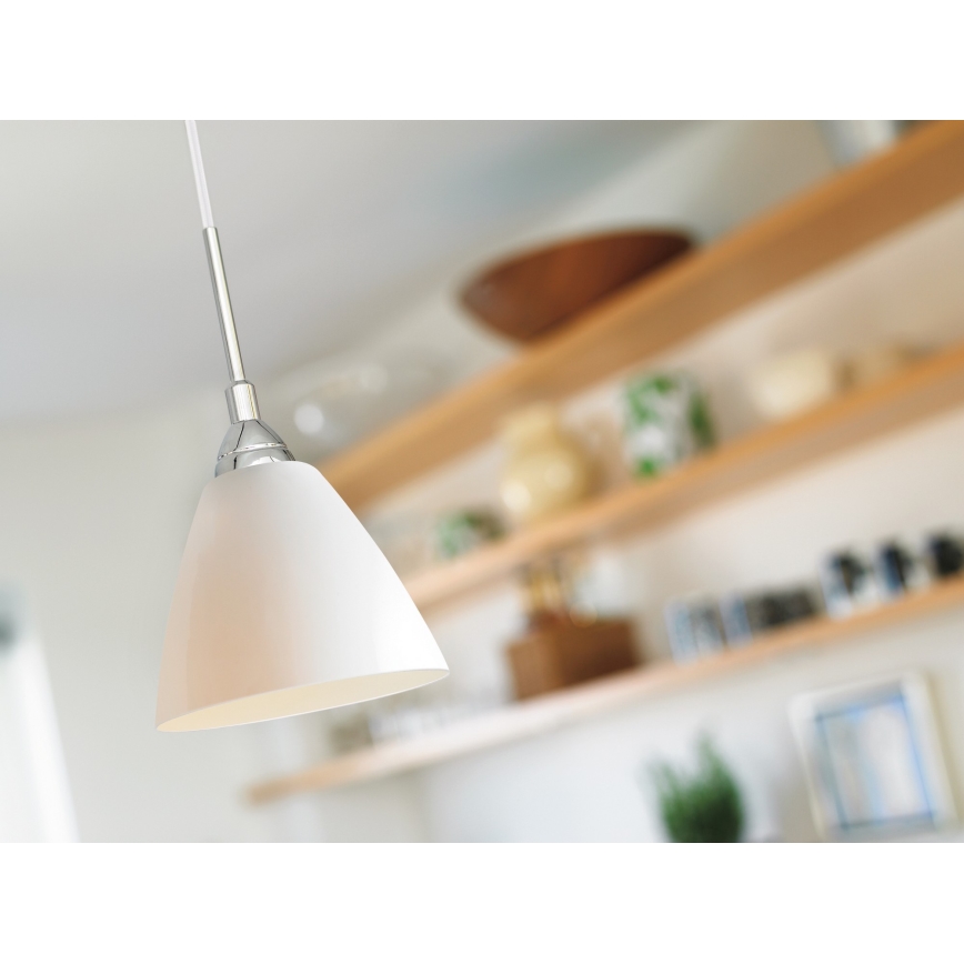 Nordlux - Κρεμαστό φωτιστικό οροφής READ 1xE14/40W/230V γυαλιστερό χρώμιο