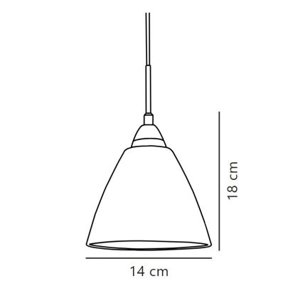 Nordlux - Κρεμαστό φωτιστικό οροφής READ 1xE14/40W/230V γυαλιστερό χρώμιο