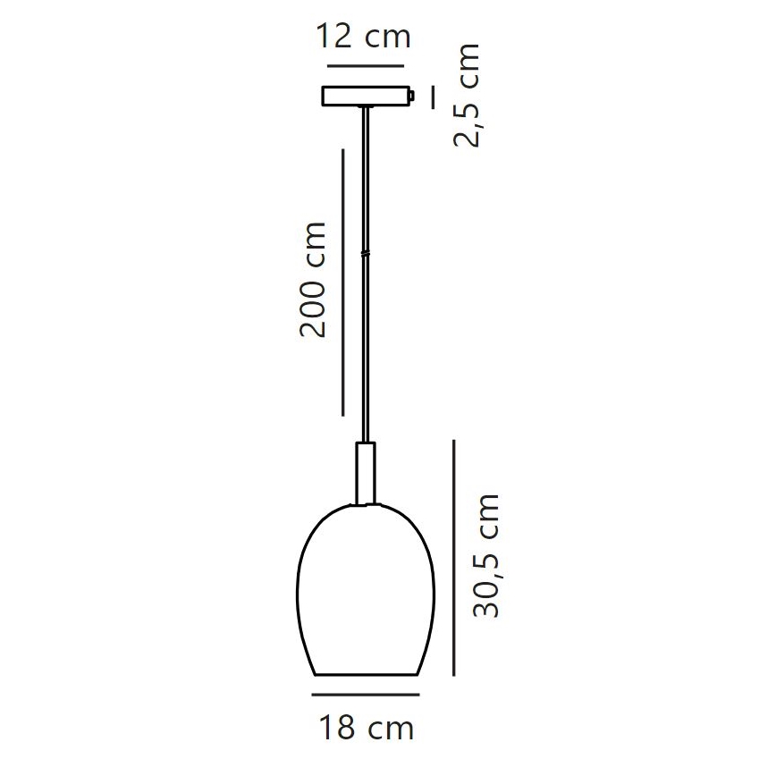 Nordlux - Κρεμαστό φωτιστικό οροφής UMA 1xE27/40W/230V