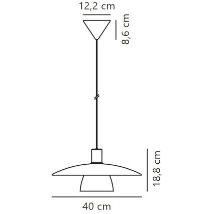Nordlux -Κρεμαστό φωτιστικό οροφής  VERONA 1xE27/40W/230V