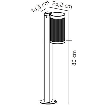Nordlux - Λάμπα εξωτερικού χώρου COUPAR 1xE27/25W/230V IP54 80 cm λευκό