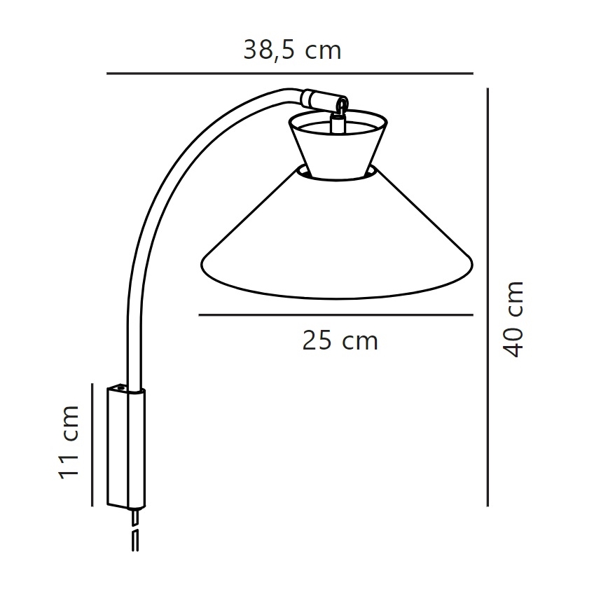 Nordlux - Λάμπα τοίχου DIAL 1xE27/40W/230V λευκό
