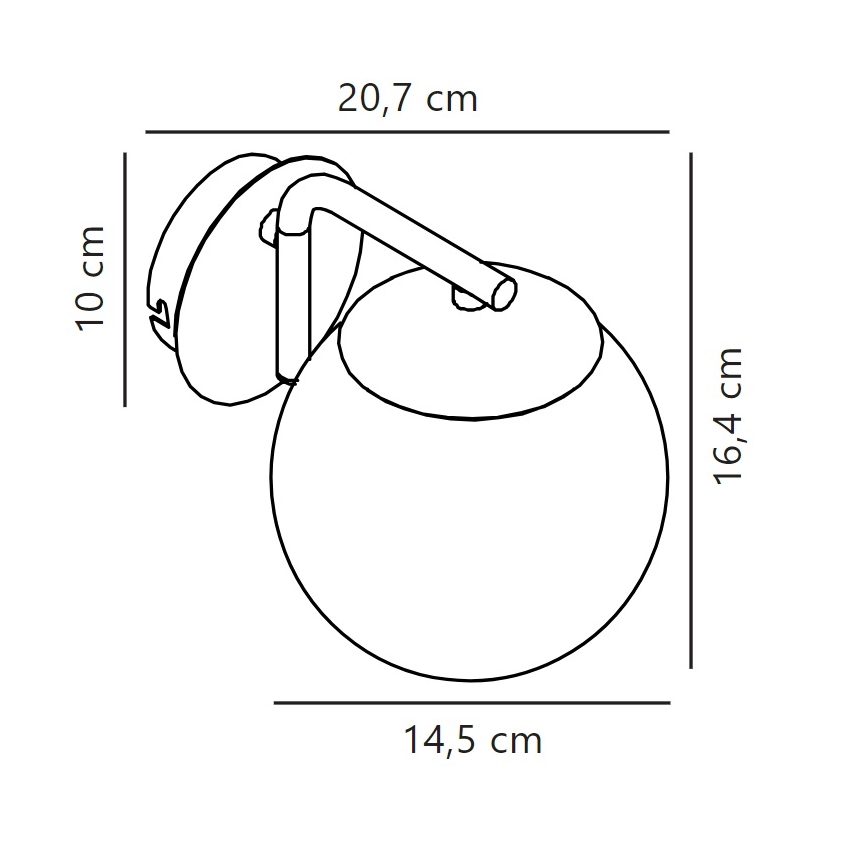 Nordlux - Λάμπα τοίχου GRANT 1xE14/40W/230V μαύρο
