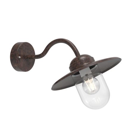 Nordlux - Λάμπα τοίχου εξωτερικού χώρου LUXEMBOURG 1xE27/60W/230V IP54 καφέ/πατίνα